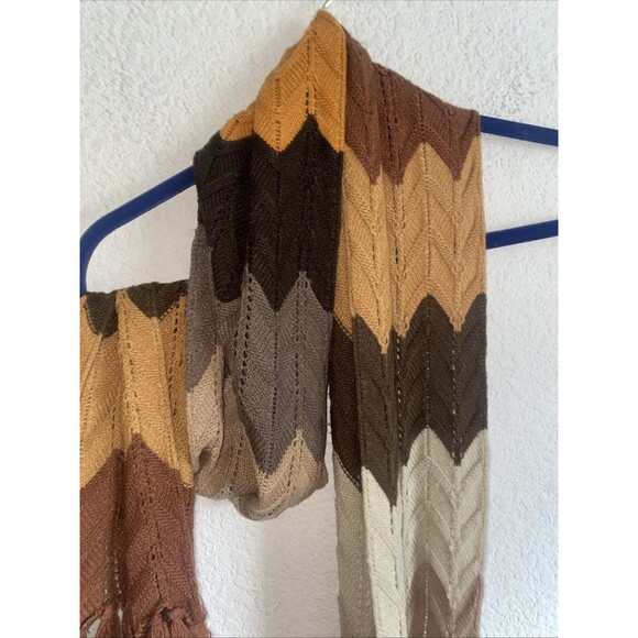 Cable Knit Fisherman Long Fall Scarf 18 Collection Eighteen Fringe Colorblock - Picture 7 of 7
